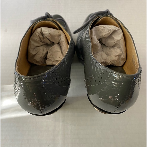 Micheal Micheal Kors grey patent leather lace up platform spectators - Picture 3 of 15